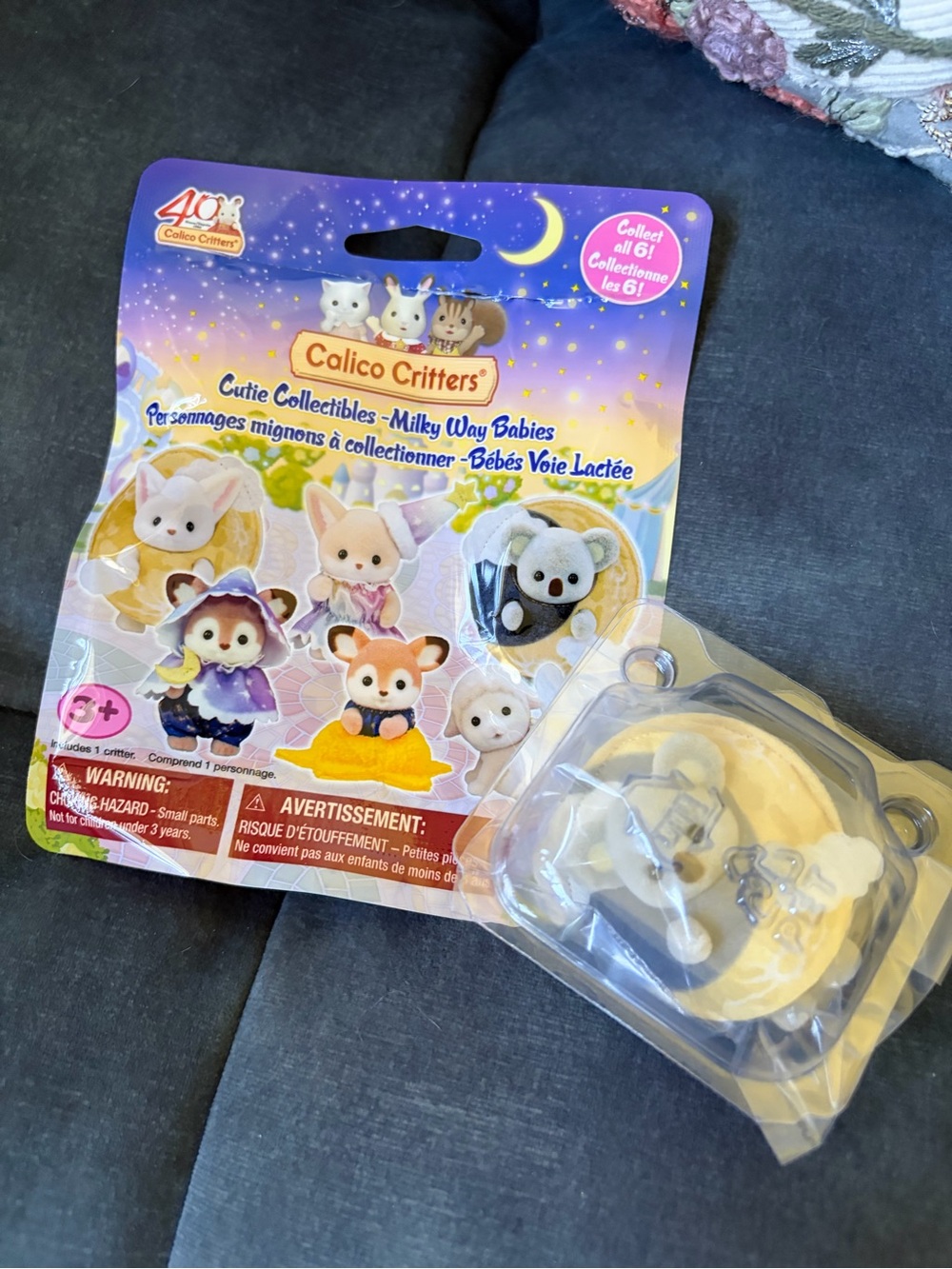 Calico critters Milky Way is Babies Collectible - Purple & Yellow